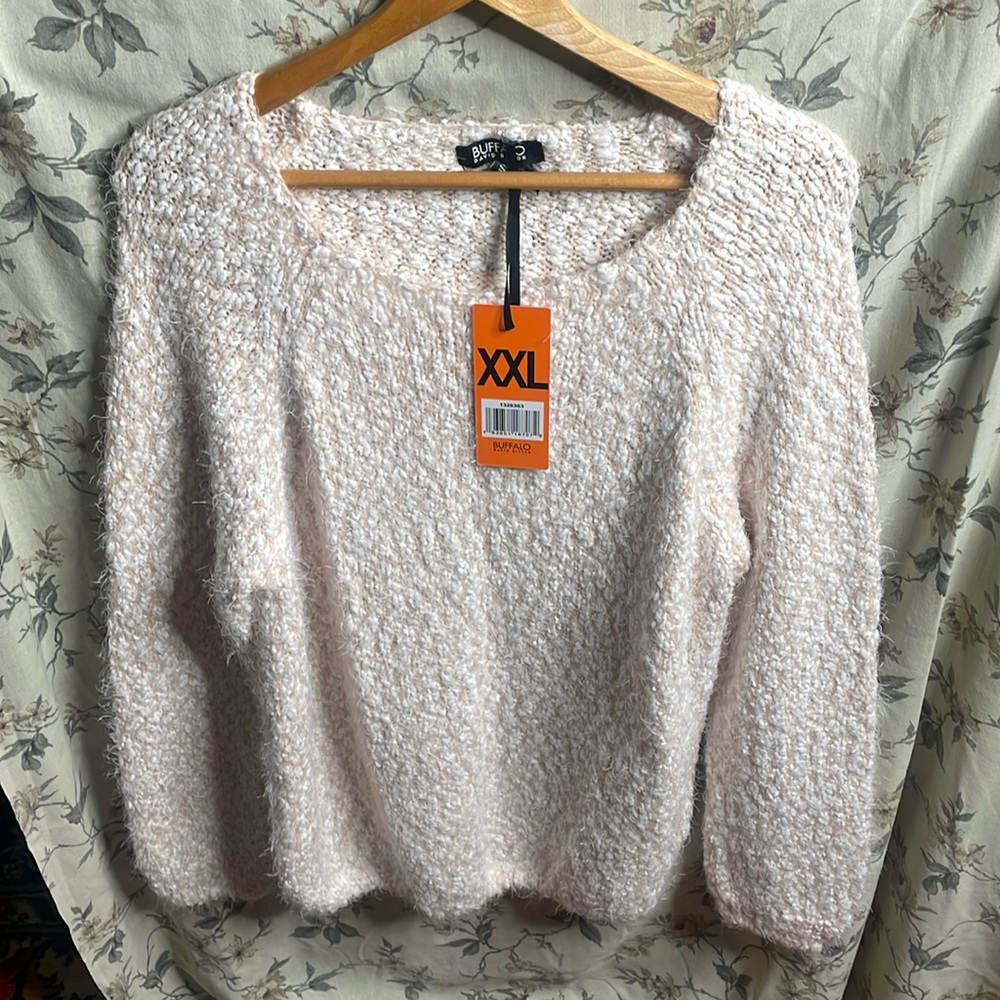 Buffalo David Bitton Women's Eyelash Sweater, Pink, Size-XXL